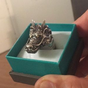 Effy 18K Yellow Gold and Sterling Silver Dragon Ring
